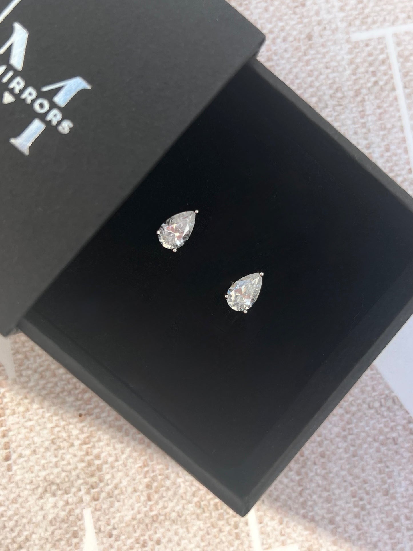 Pear Cut Solitaire Stud Earrings