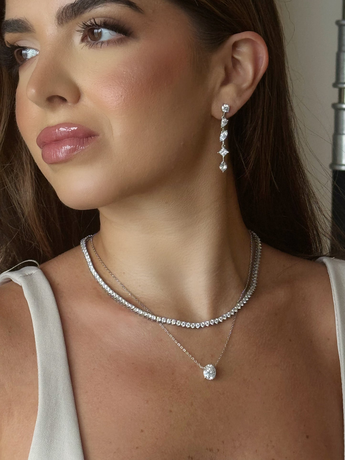 Multi-Cut Drop Earrings