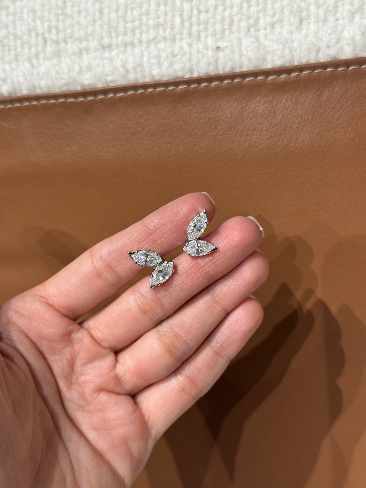 Double Marquise-Cut Stud Earrings