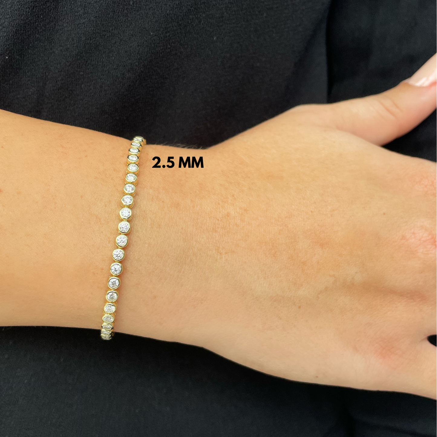 Bezel Set Tennis Bracelet