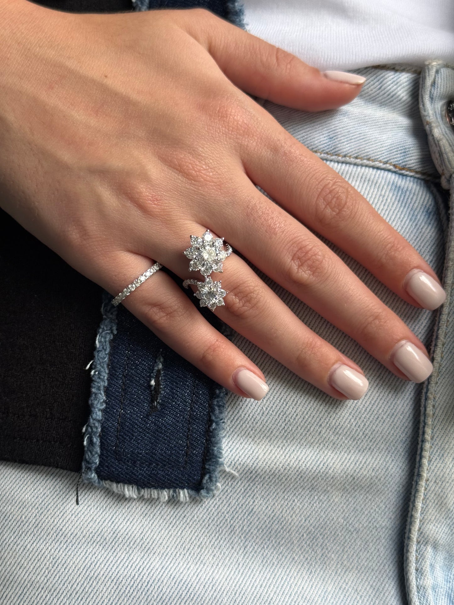 Double Flower Wrap Ring