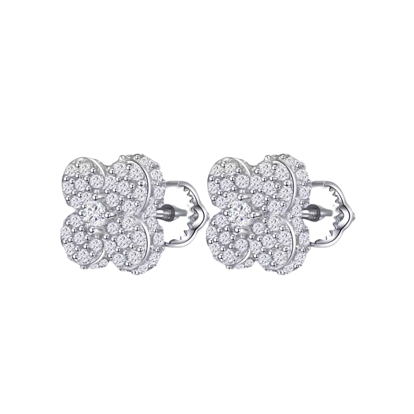 Cluster Clover Stud Earrings