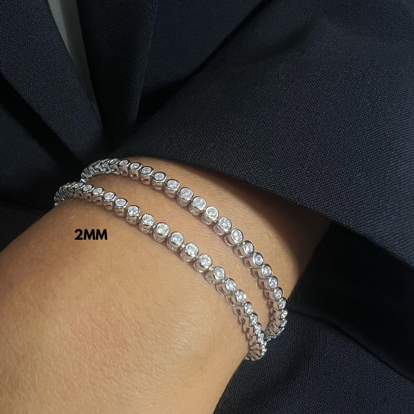 Bezel Set Tennis Bracelet