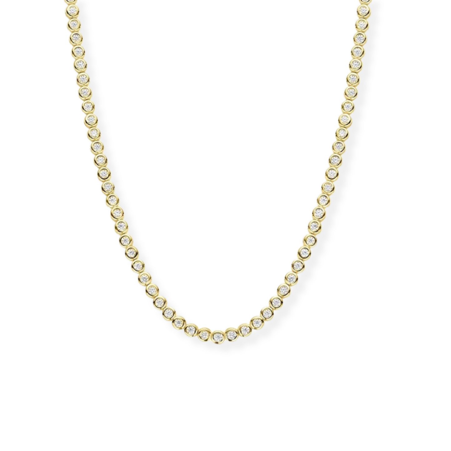 Bezel Tennis Necklace