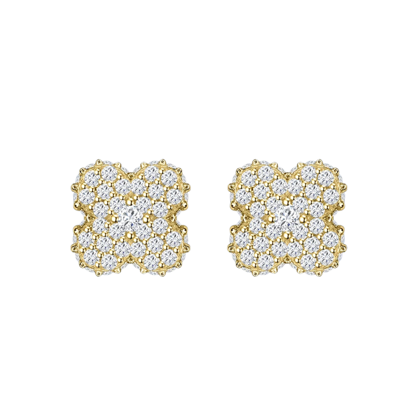 Cluster Clover Stud Earrings