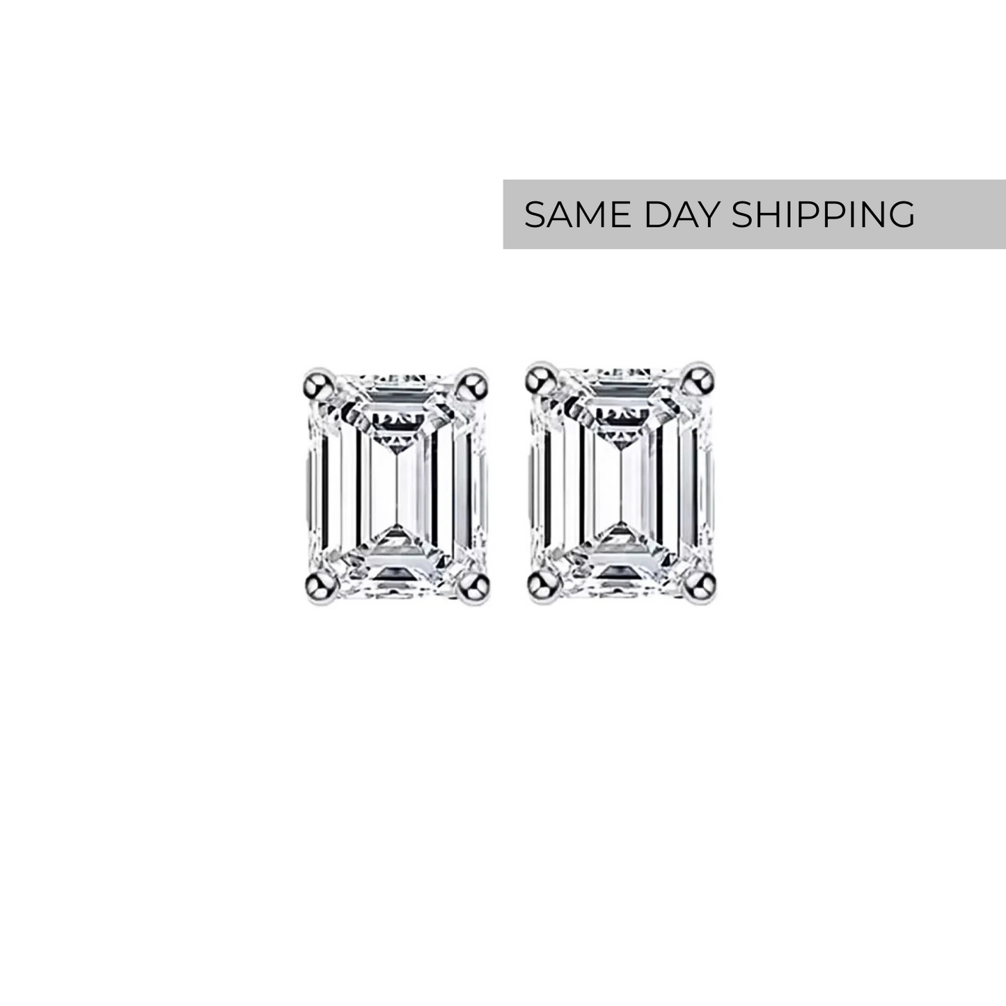 Emerald Stud Earrings