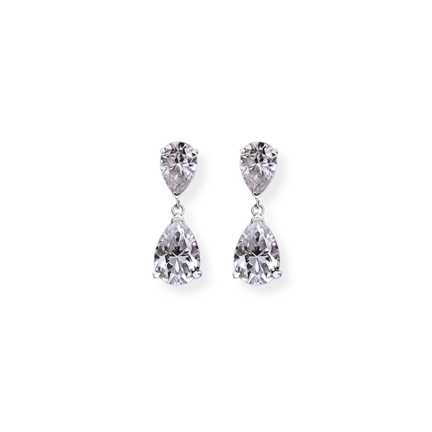 Pear Cut Drop Earrings