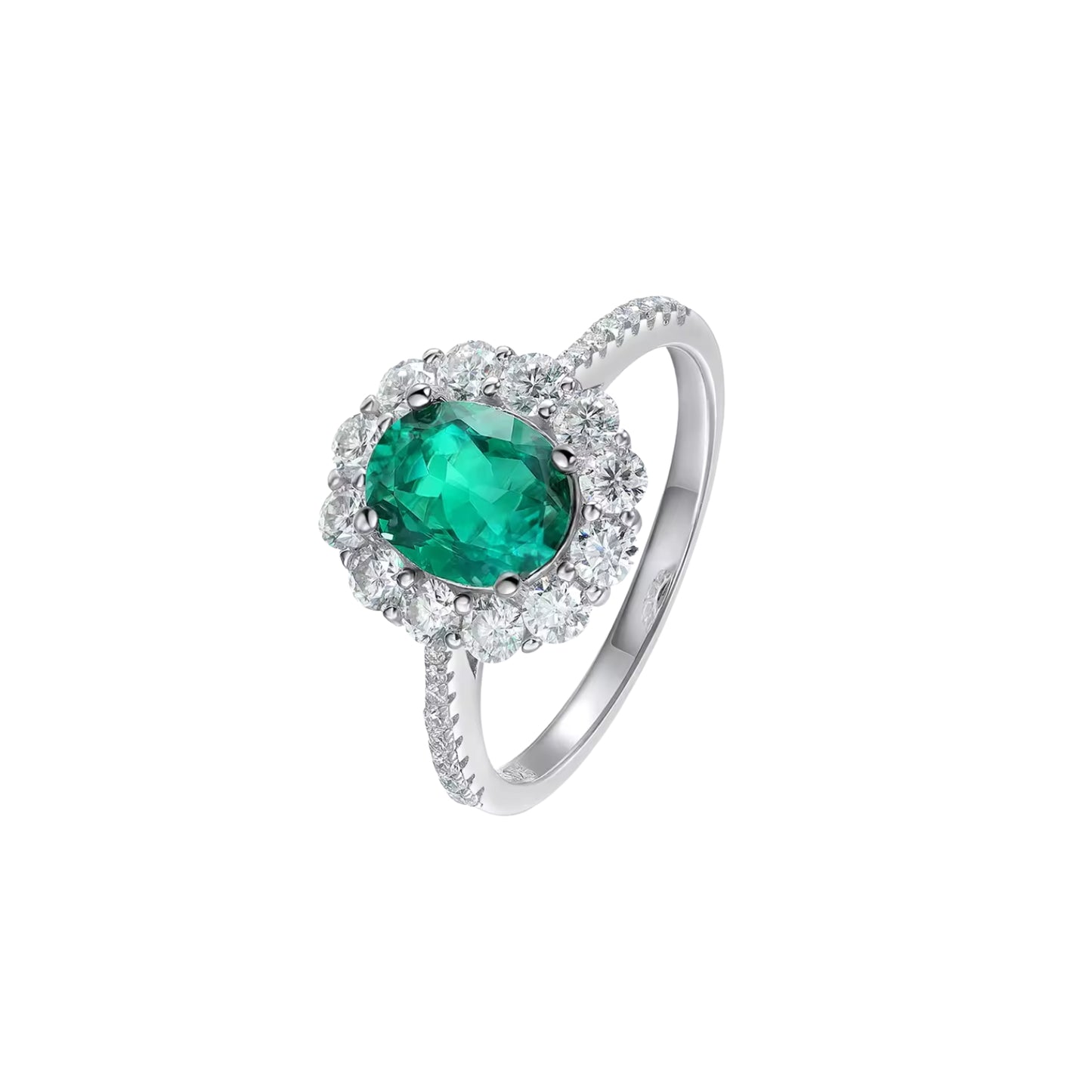 3CTTW Emerald Halo Ring
