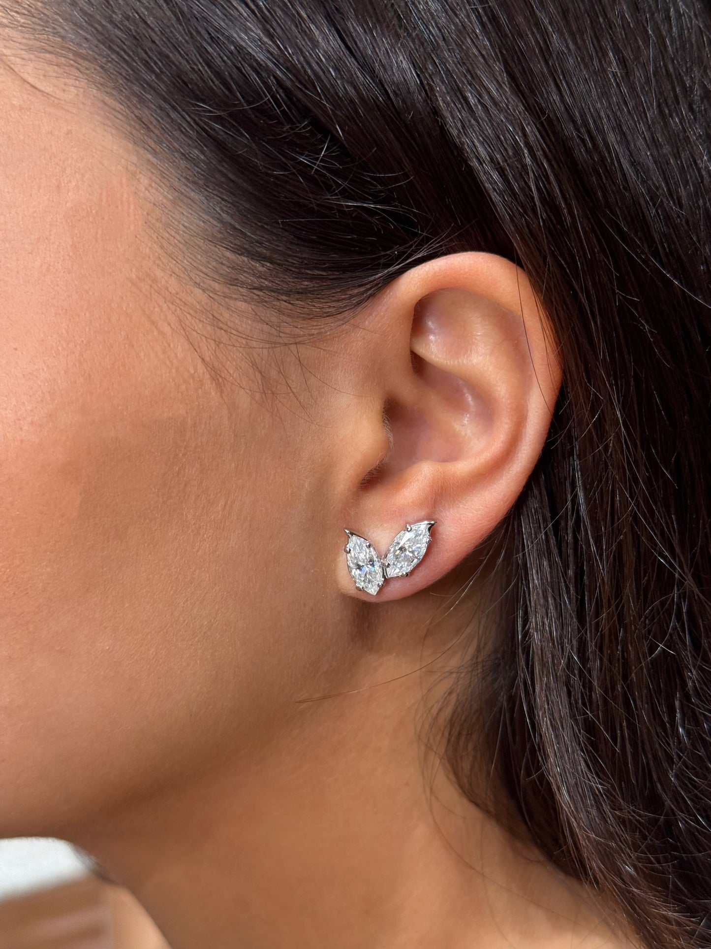 Double Marquise-Cut Stud Earrings