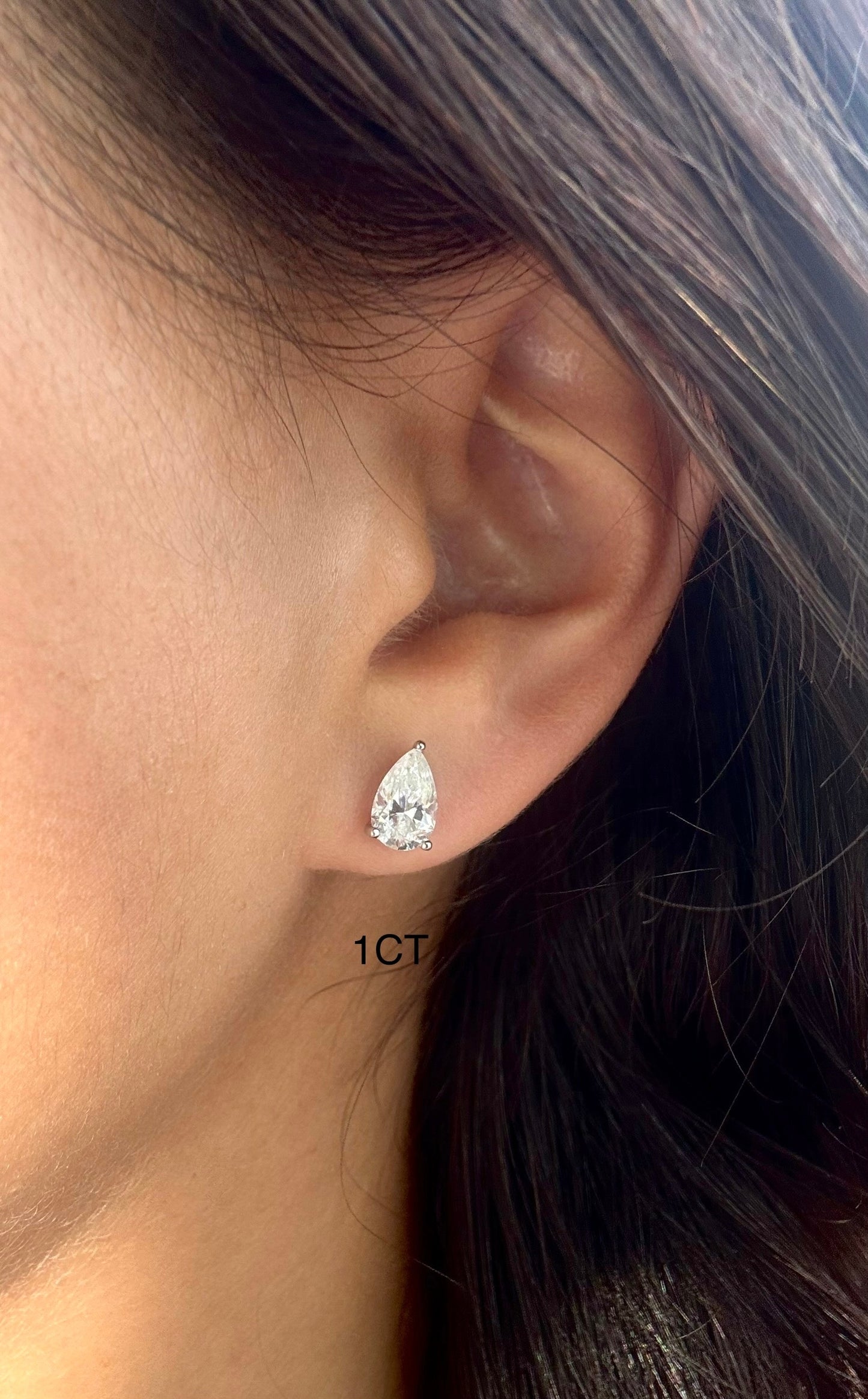 Pear Cut Solitaire Stud Earrings