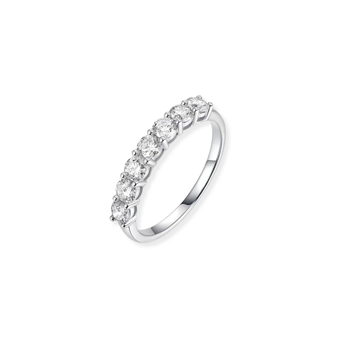 0.7CT Half Eternity Band Ring