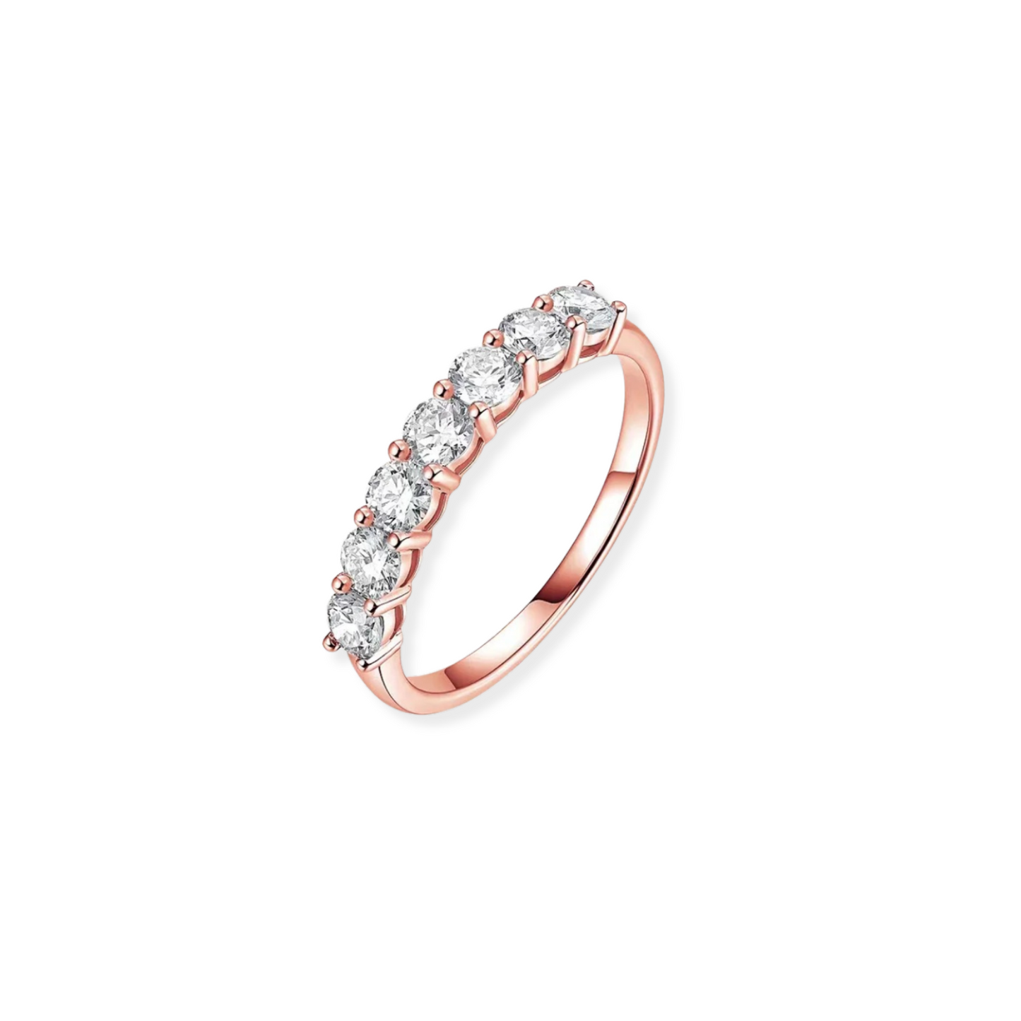 0.7CT Half Eternity Band Ring
