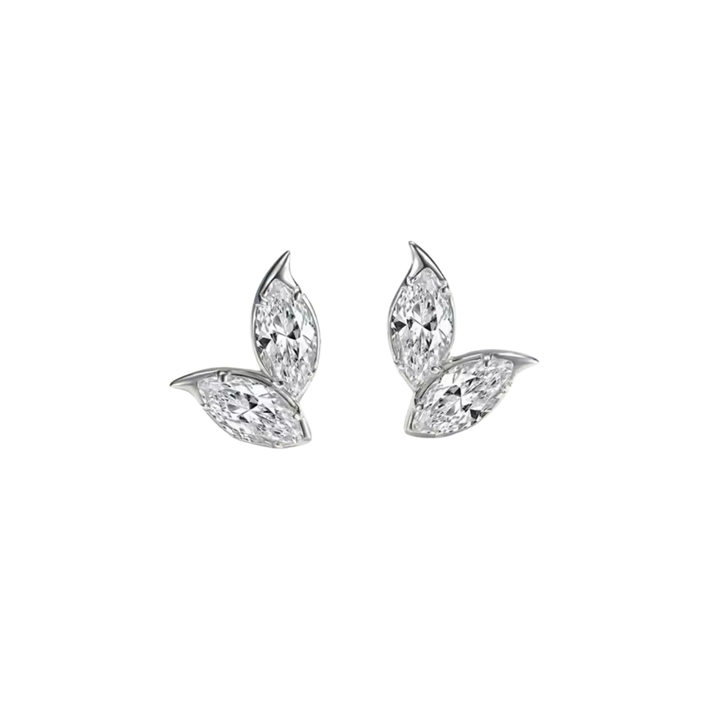 Double Marquise-Cut Stud Earrings