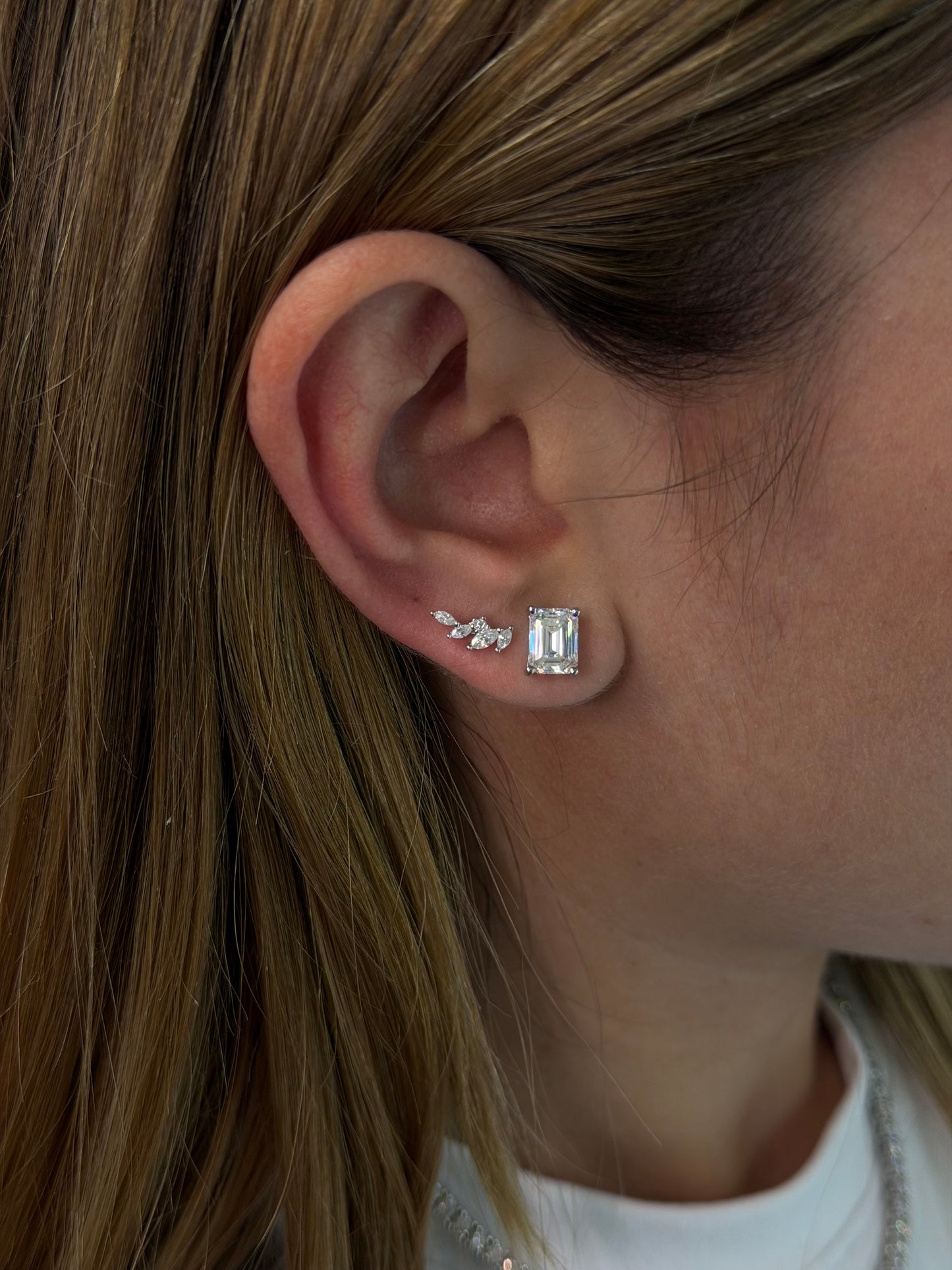 Marquise Spark Little climber earrings