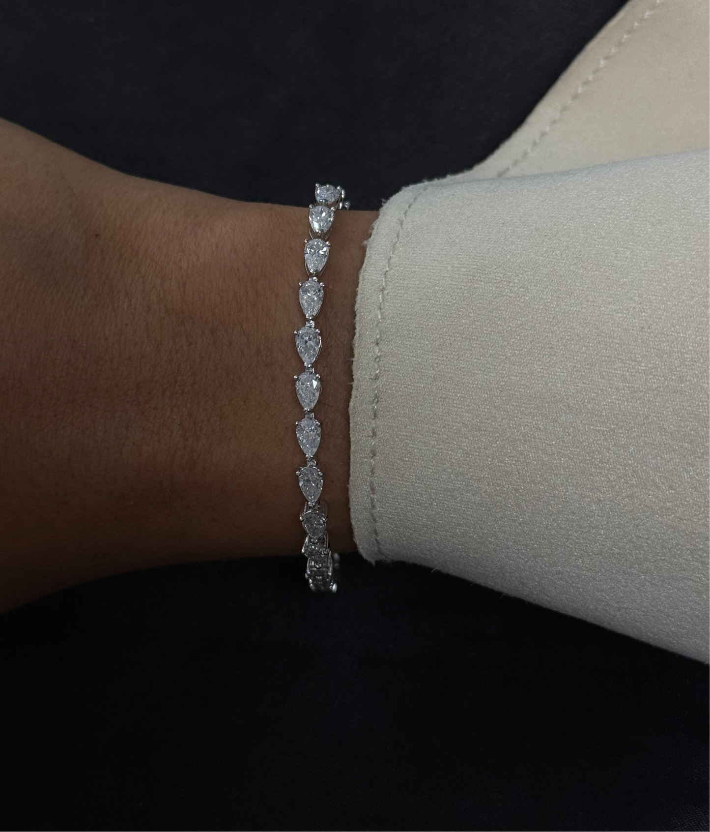 Pear Cut Tennis Bracelet