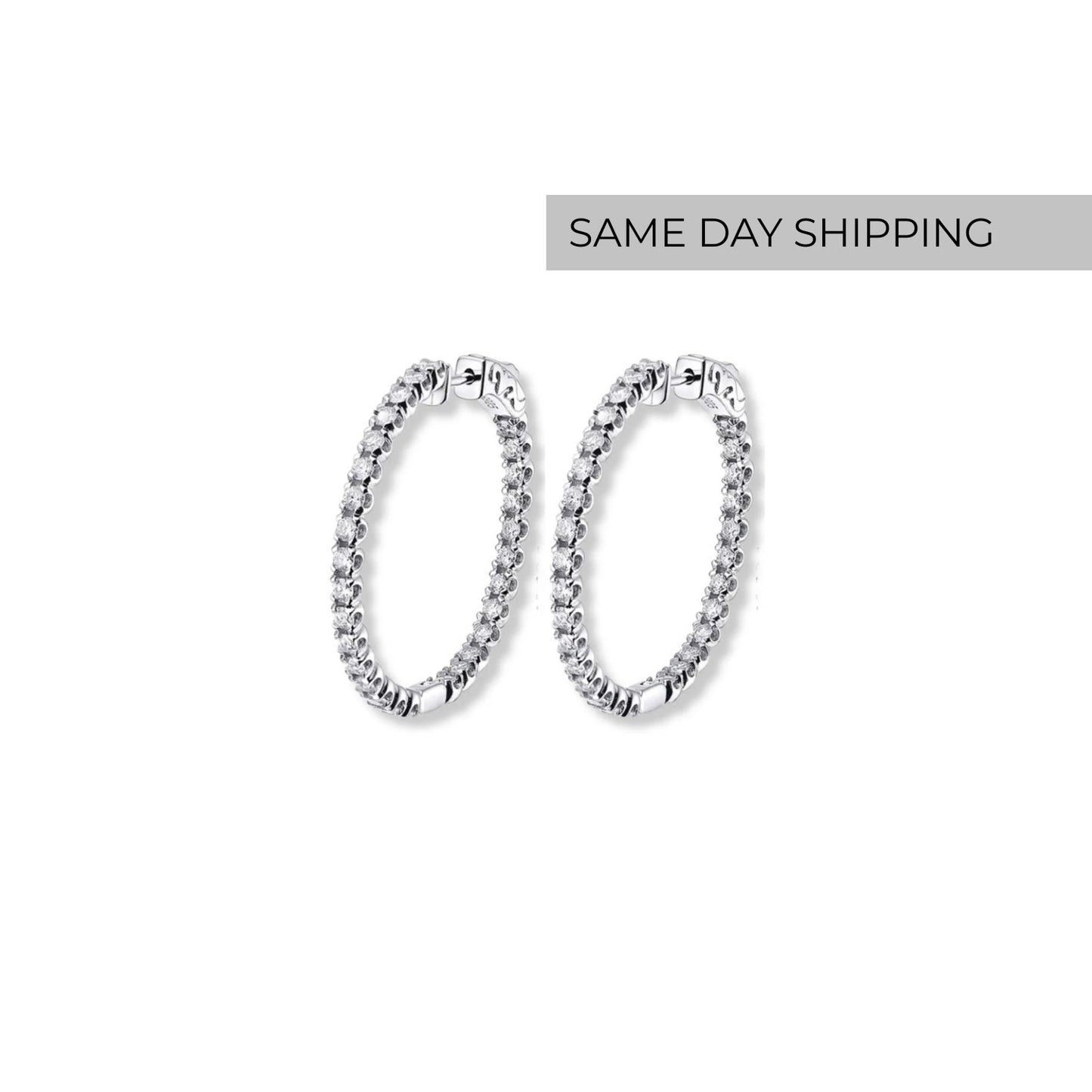 1.6CT Hoop Earrings