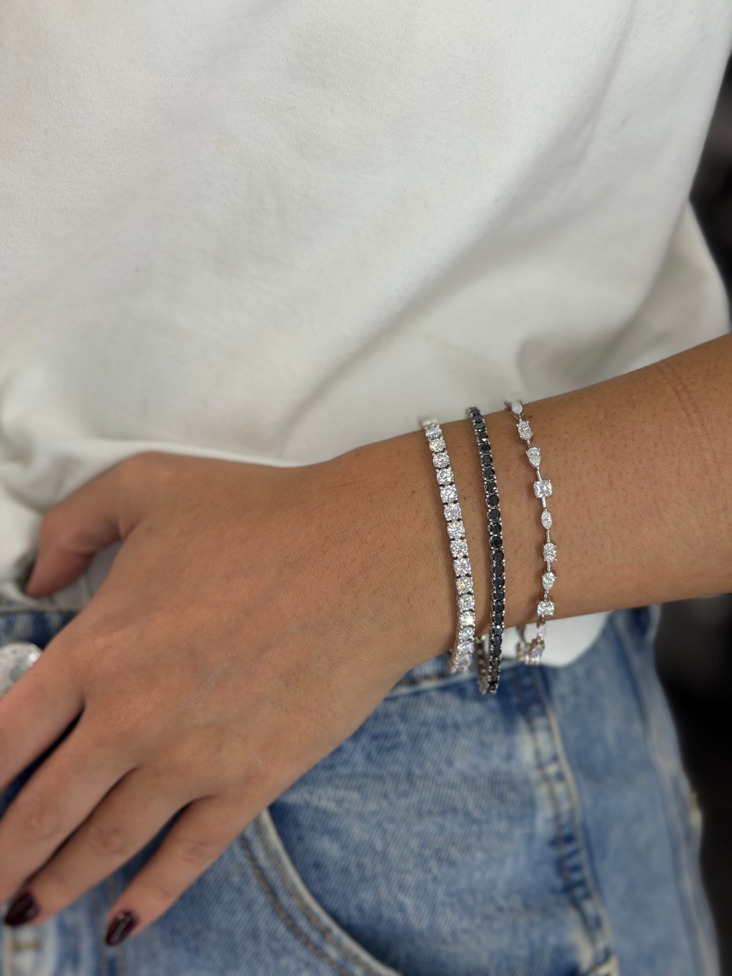 3mm Black tennis bracelet