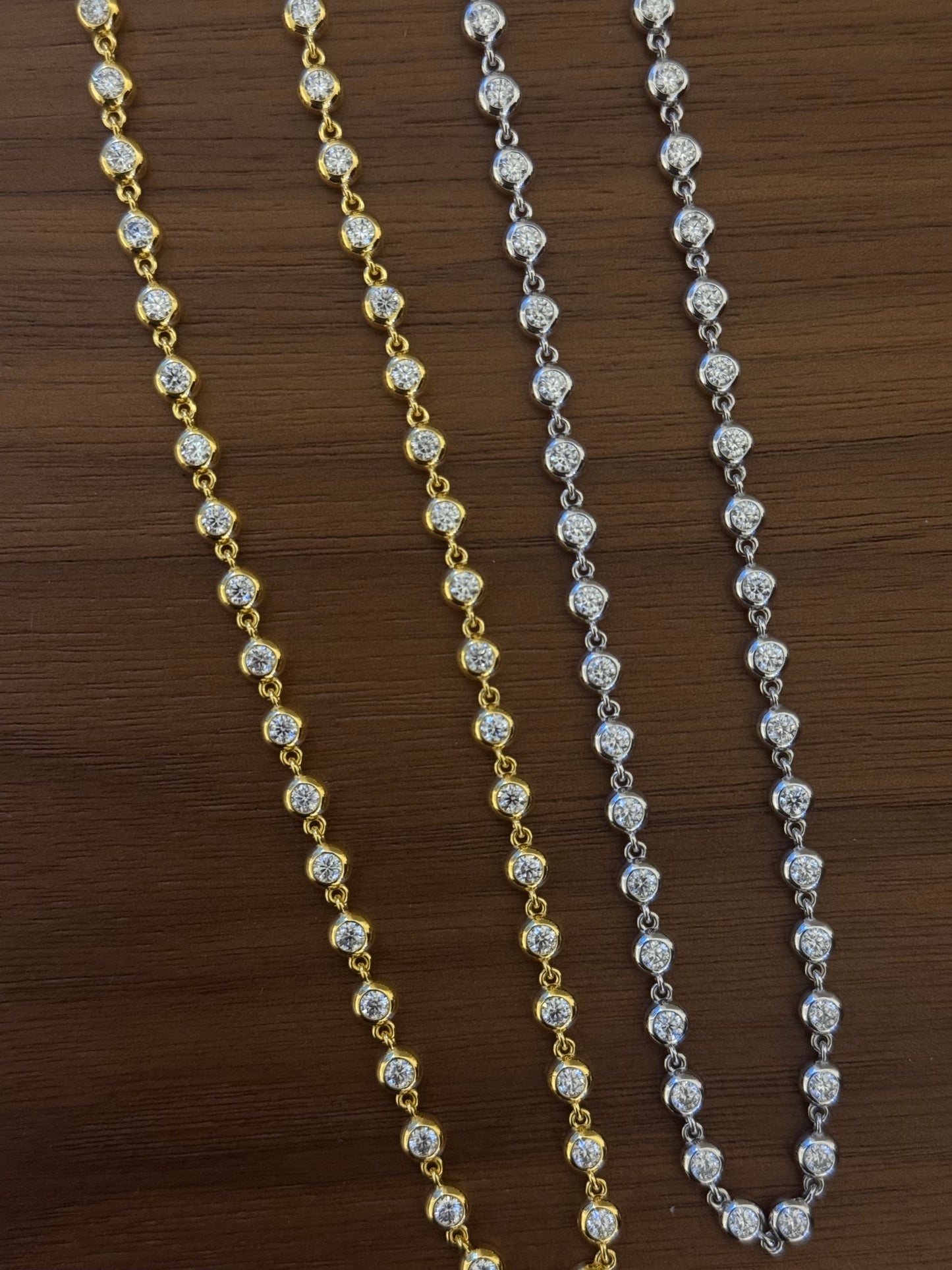 Bezel Tennis Chain Necklace