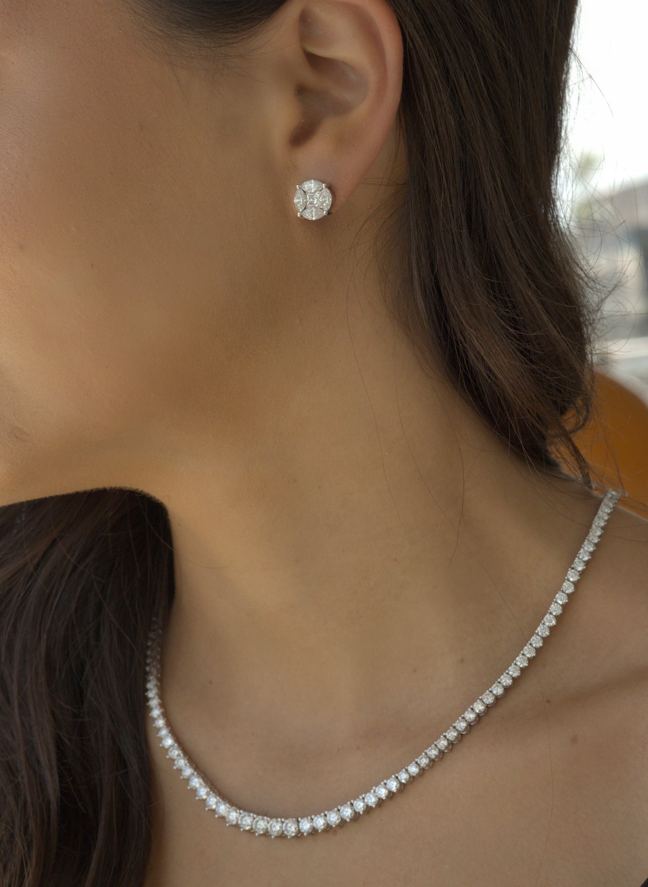 Marquise Cluster Stud Earrings