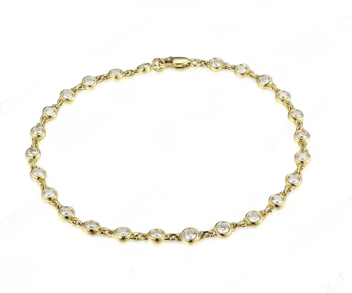 Bezel Chain Bracelet