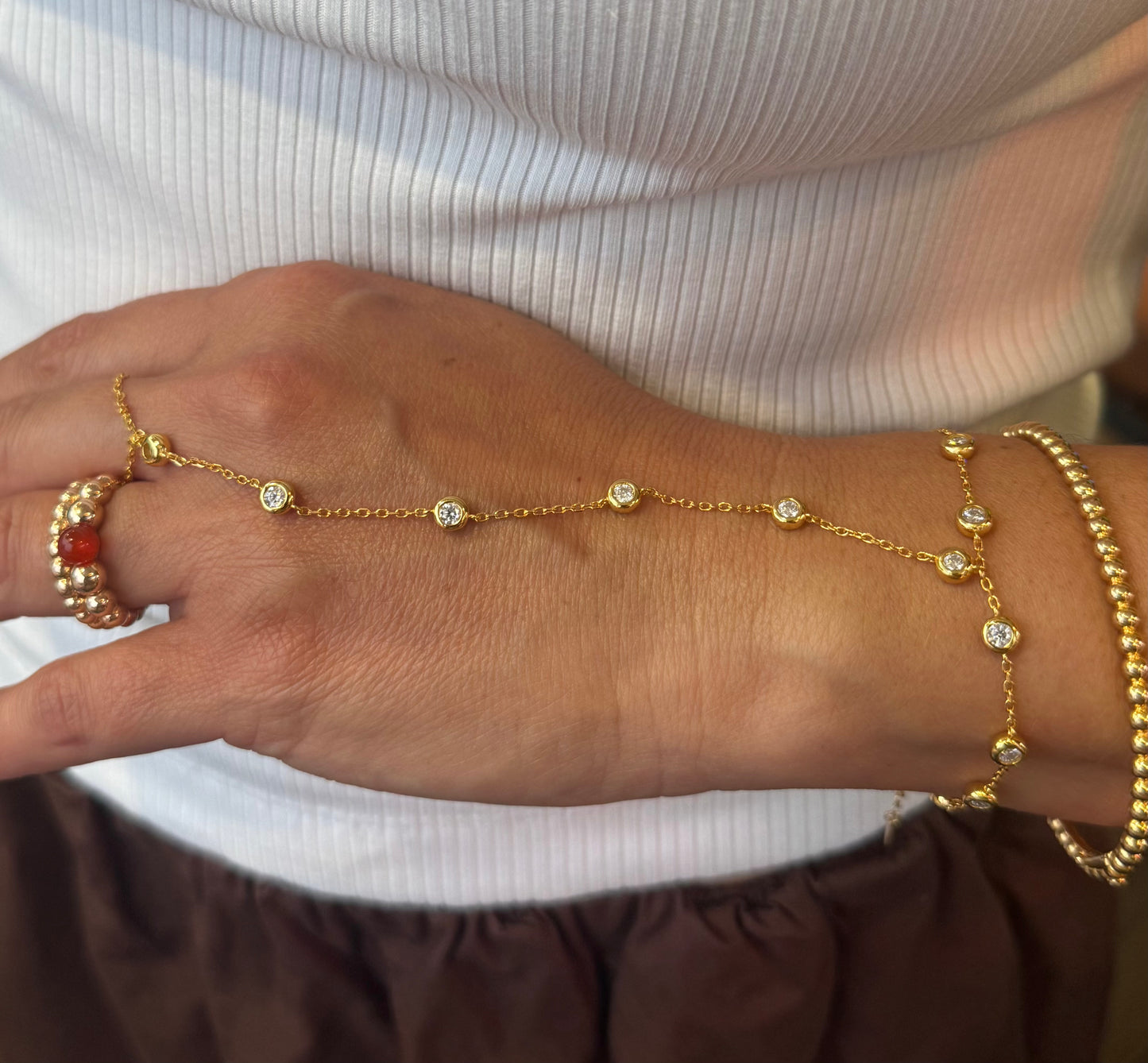1.4 CT Hand Chain Bracelet