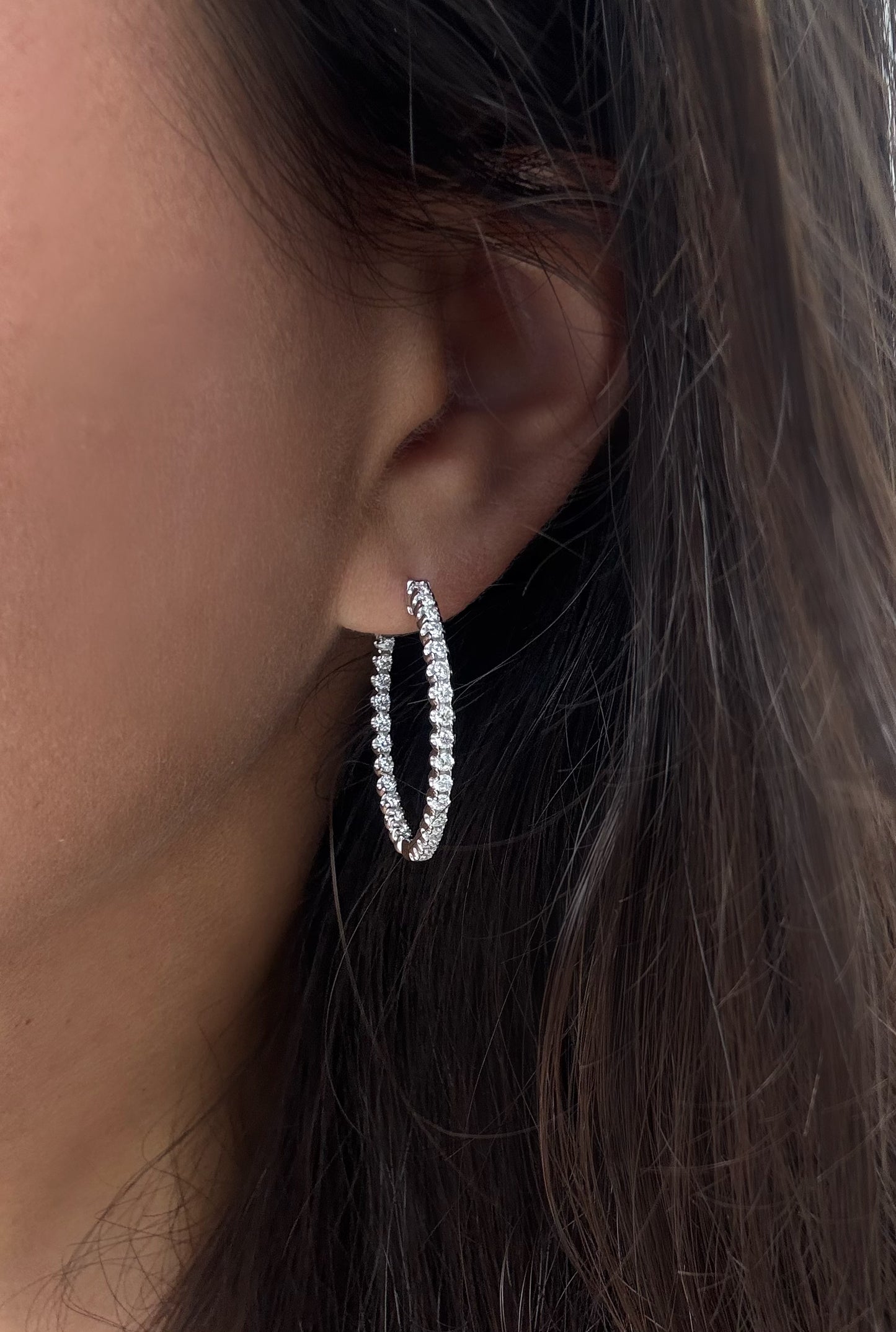 1.6CT Hoop Earrings
