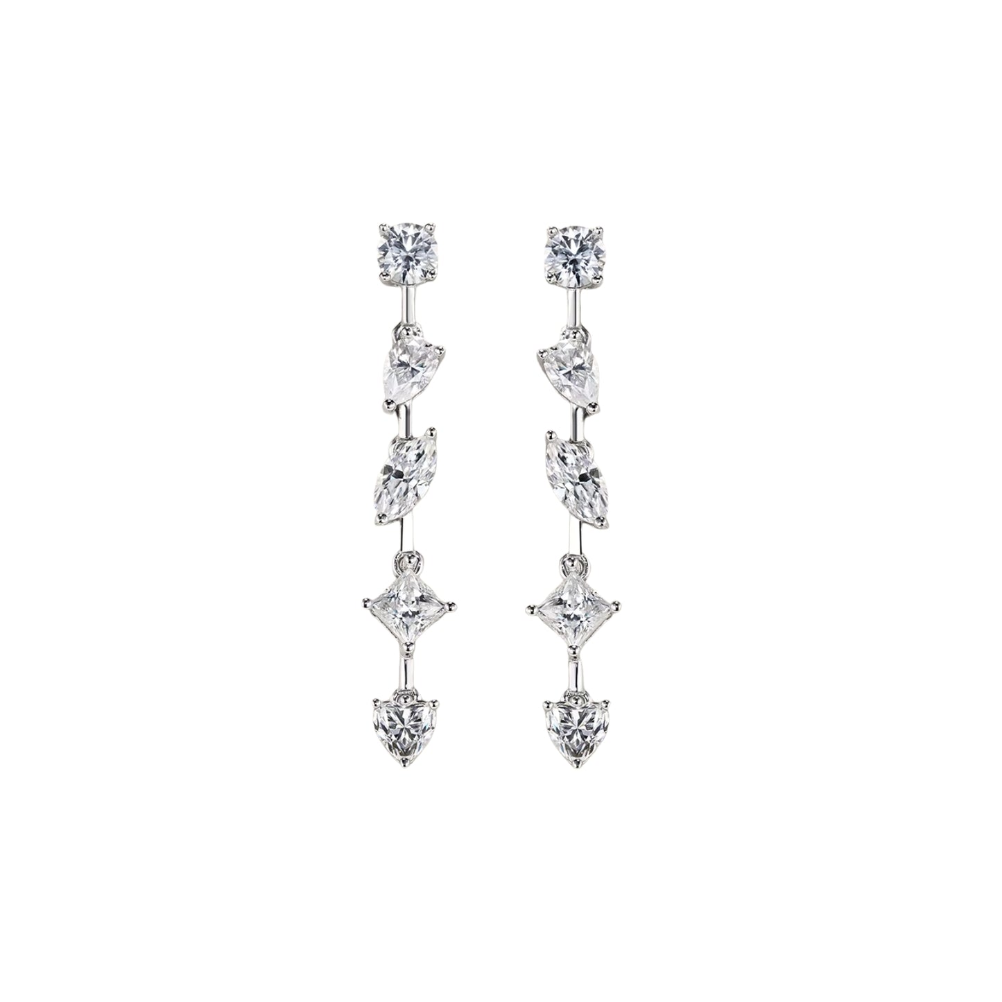Multi-Cut Drop Earrings