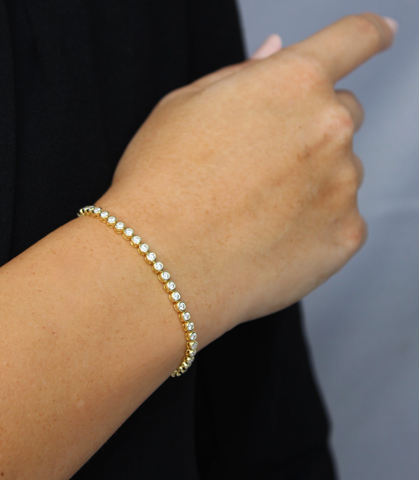 Bezel Set Tennis Bracelet