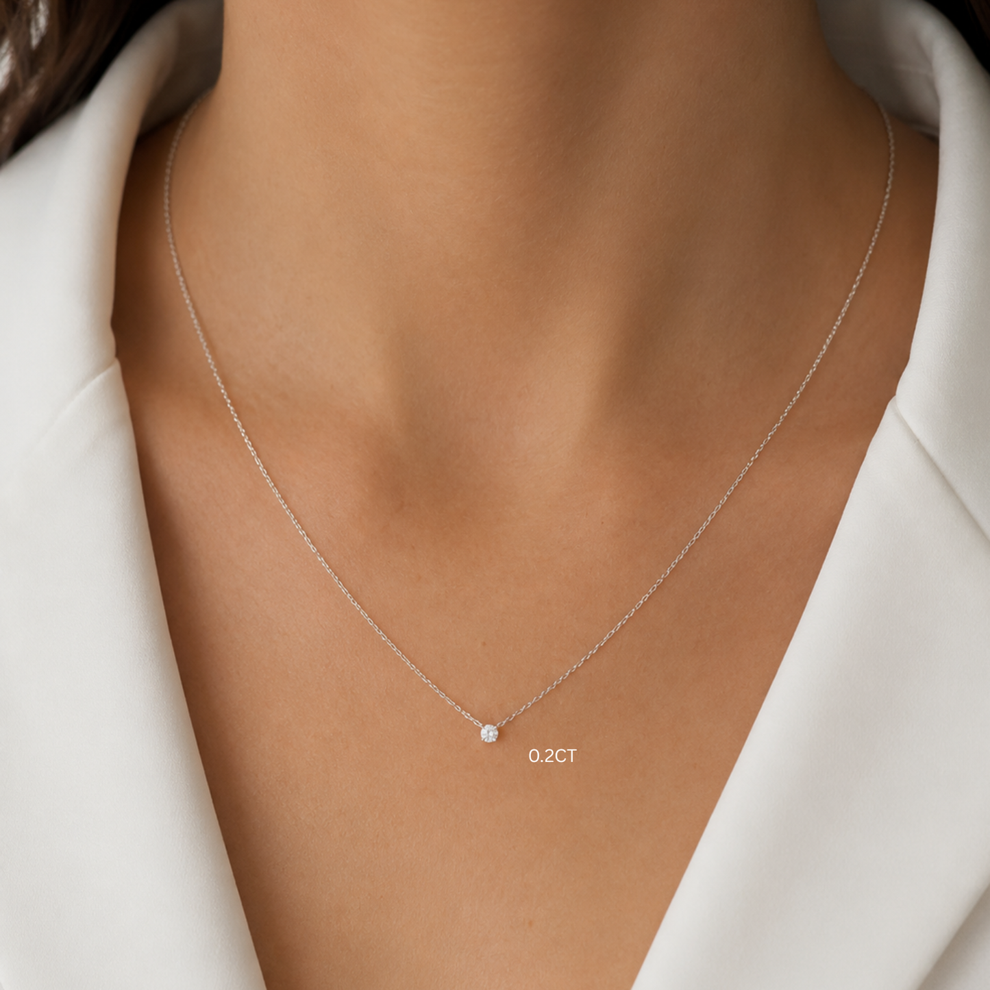 Round Solitaire Necklace