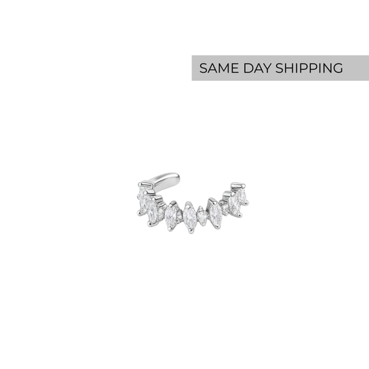 marquise ear cuff earrings