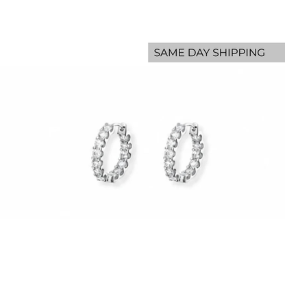 Small Inside Out Hoop  Earrings