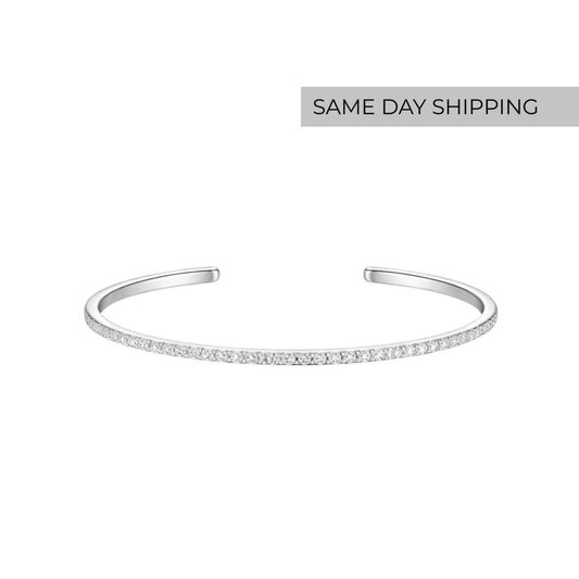 Adjustable tennis bangle bracelet
