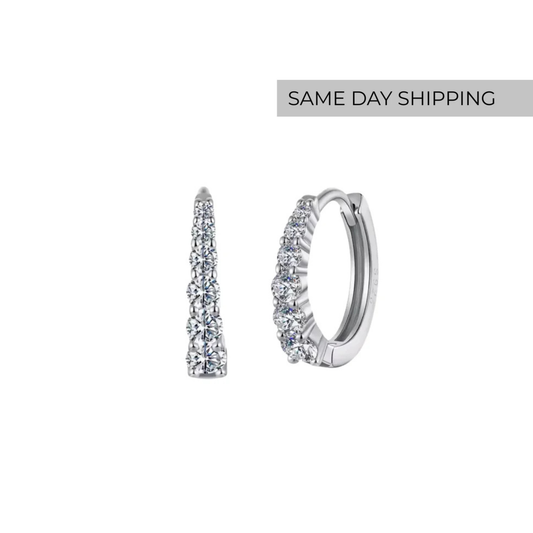 Tiny Graduated Hoop Earrings
