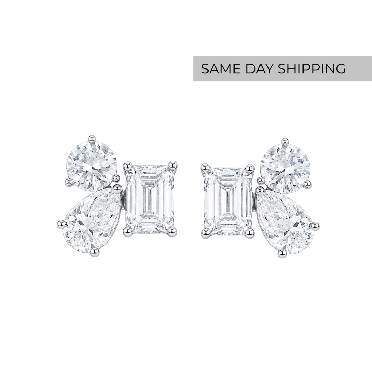 Trinity Cut Stud Earrings