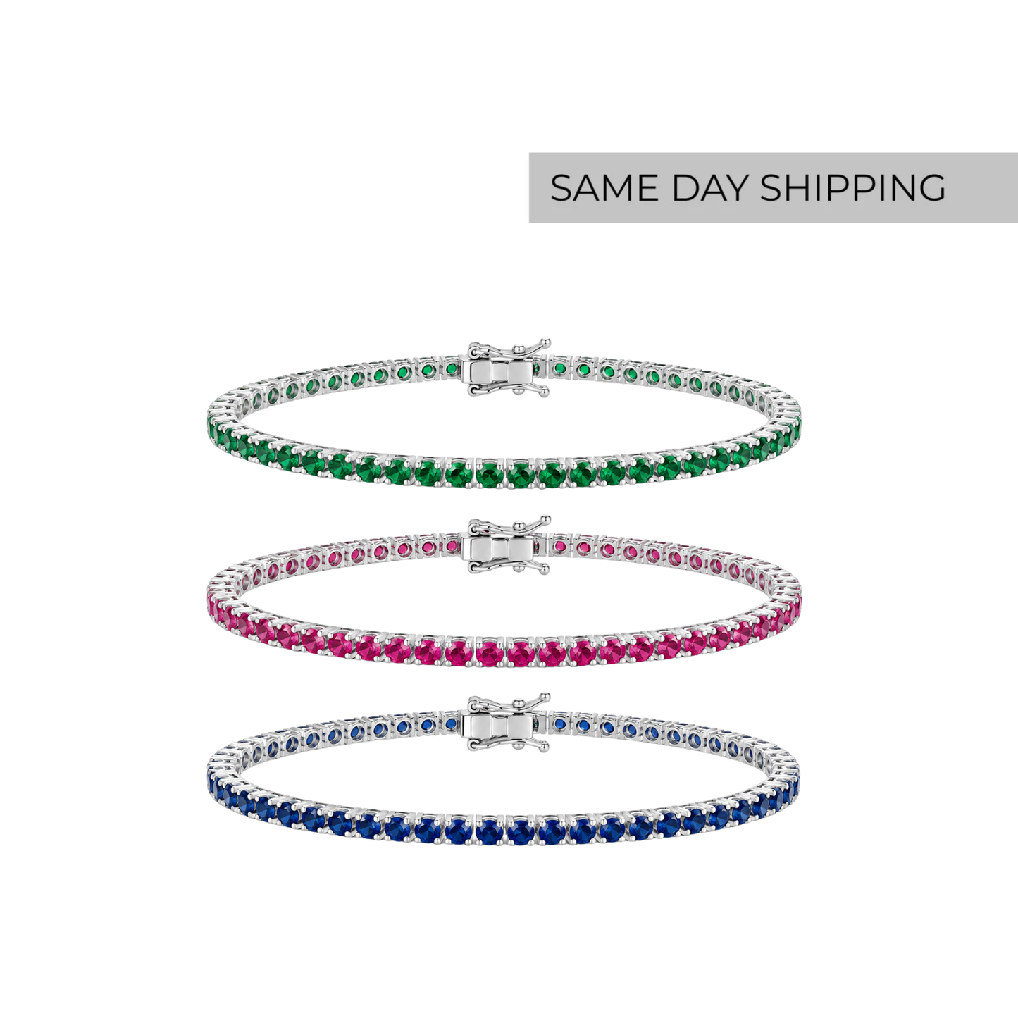 3mm Color Tennis Bracelet