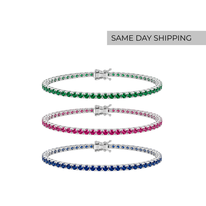 3mm Color Tennis Bracelet