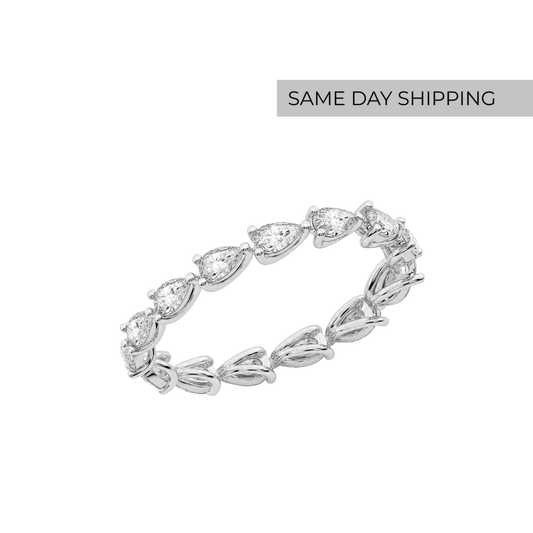 Pear Cut Eternity  Ring