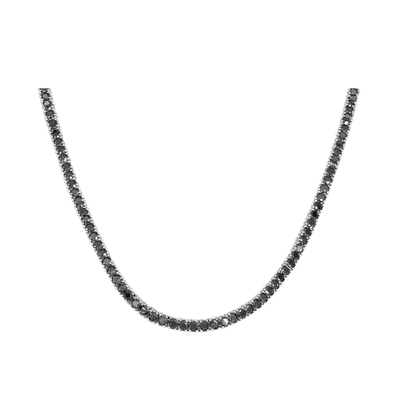 3mm  Black tennis Necklace