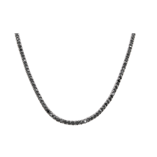 3mm  Black tennis Necklace