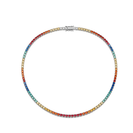 Rainbow Tennis Necklace