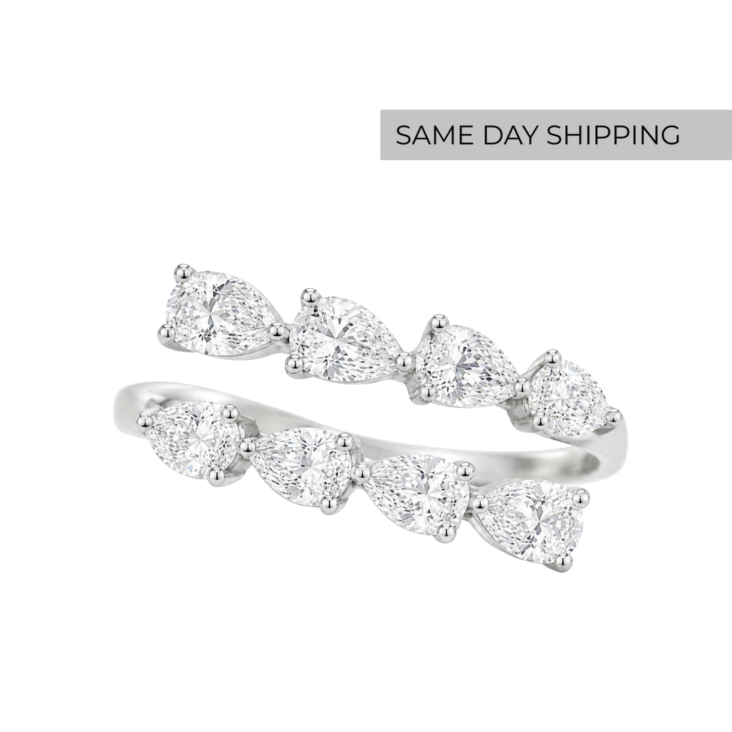 Pear Cut Wrap Ring
