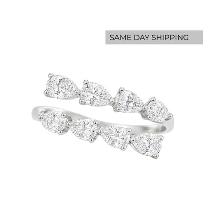 Pear Cut Wrap Ring