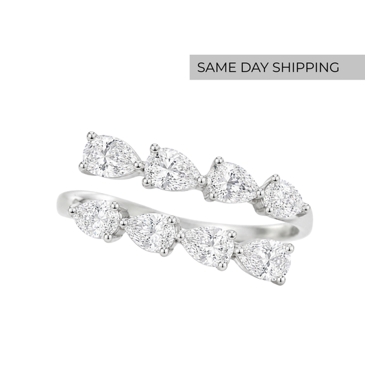 Pear Cut Wrap Ring