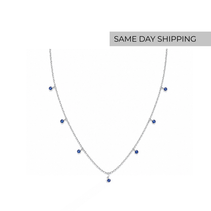 Sapphire Drops Necklace