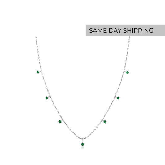 Emerald  Drops Necklace
