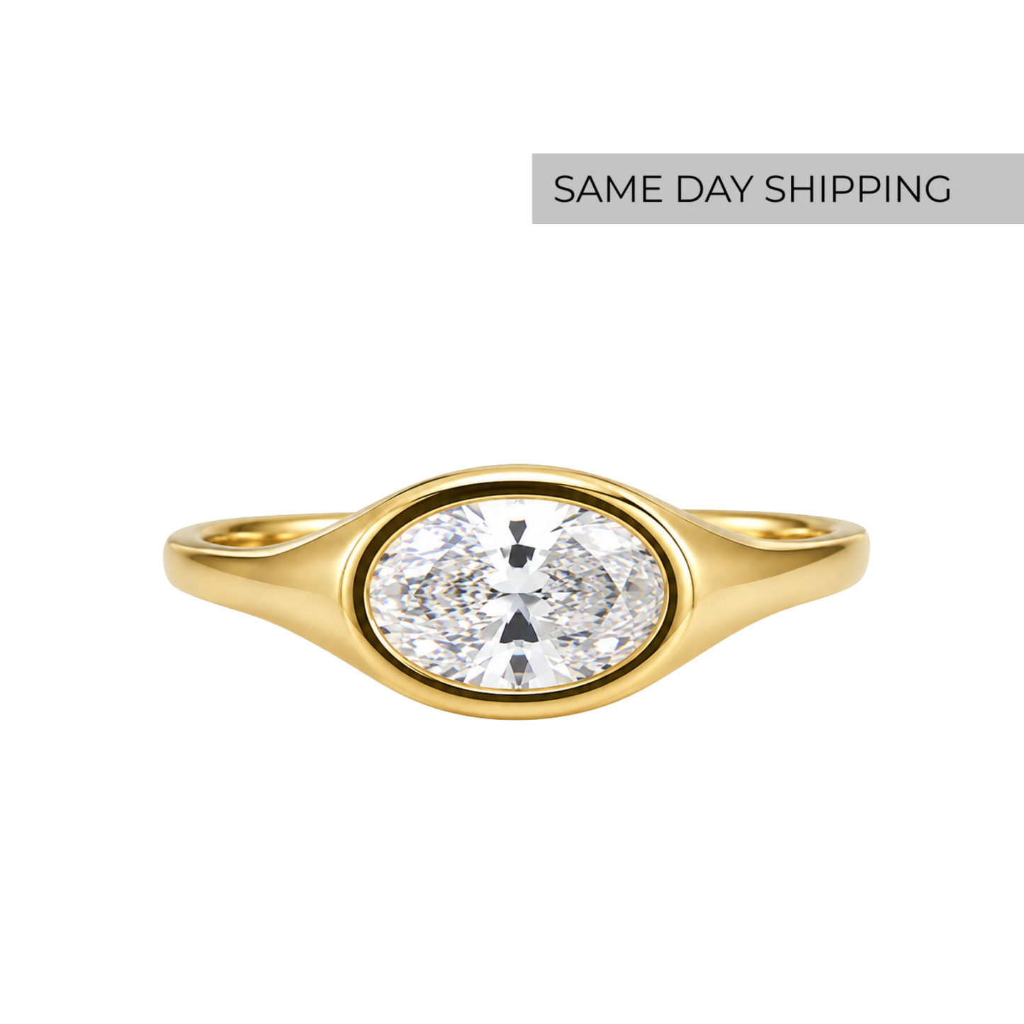 Oval Bezel Pinky Ring