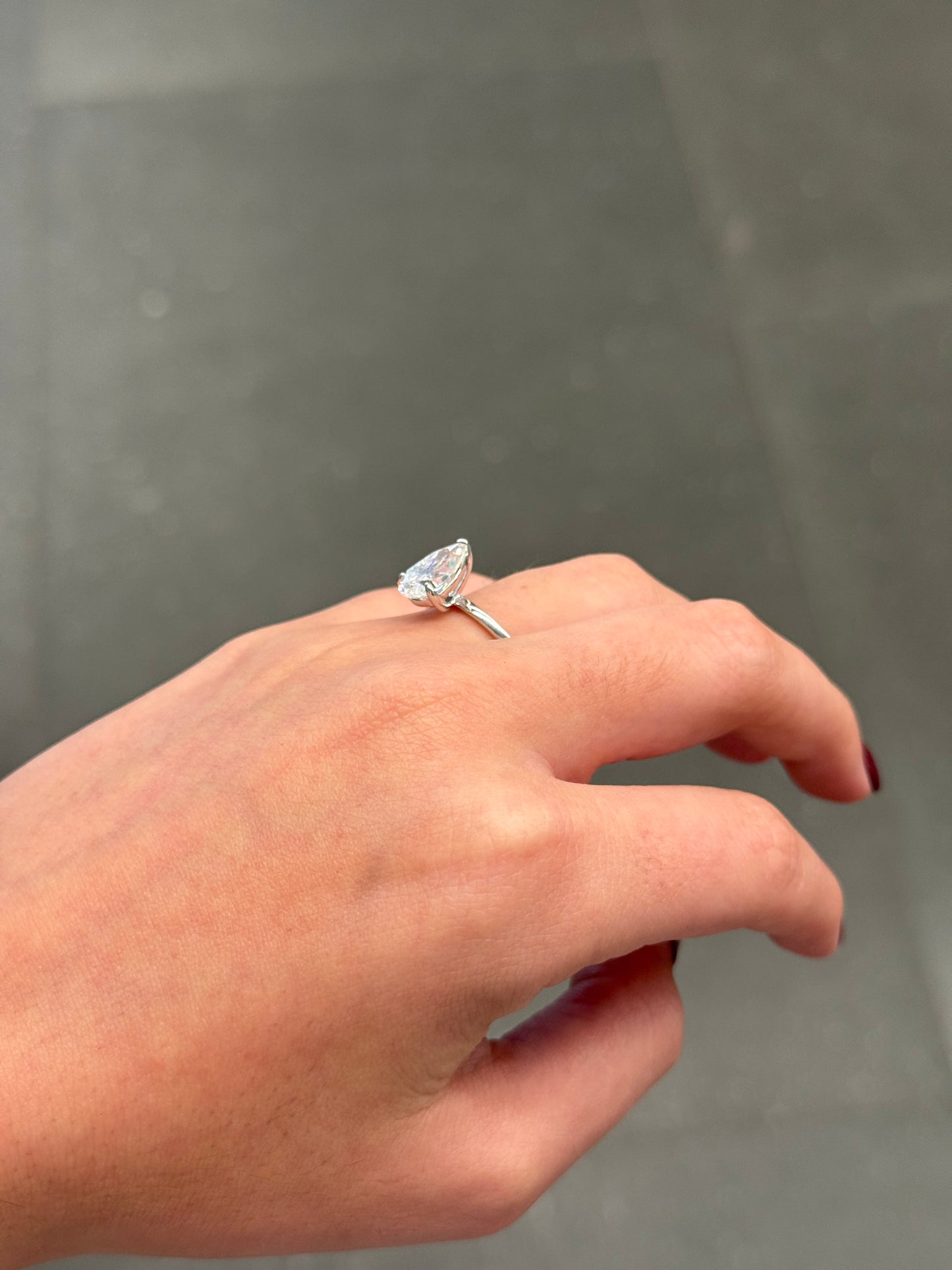 3ct Pear Solitaire Engagement Ring