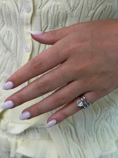 Oval Cut Spiral Ring - Pinky Ring