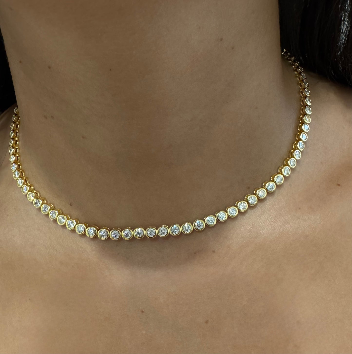 Bezel Tennis Necklace