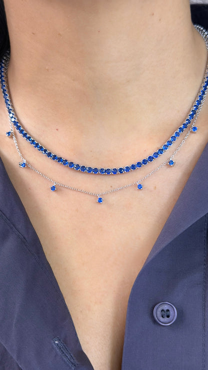 Sapphire Drops Necklace